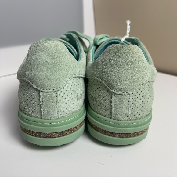 Birkenstocks Bend Low Suede Embossed Sneakers in Green Matcha Sz 38 - Picture 11 of 15